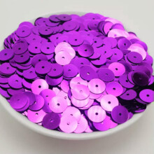 60Gram 5mm 6mm 8mm 10mm 12mm Flat Round Loose Sequins Paillettes sewing Wedding-2000pcs 10mm-Dark Purple