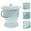 Weiwei Portable Plastic Toilet with Lid and Handle - Blue 5