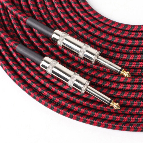 Electric Guitar Amp Cable Red Plastic 1Pack 1