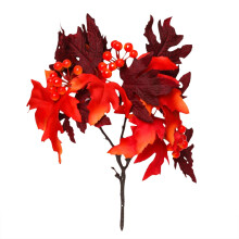 2026 New Maple Leaves for Festival Flocked Pinecones & Berries Autumn Decor Realistic Fall Greenery Accessories for Home Table Decor