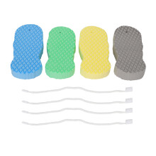 Esponja esfoliante supermacia para adultos e crianças, material de poliéster durável, fácil de segurar, limpeza profunda, esfoliação suave,