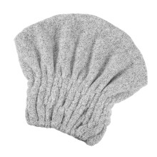 Charcoal Fiber Hair Drying Towel Dry Cap Lightweight for Dry Hair Light Gray