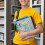 Polyester Book Sleeve Cover Washable 11.42x8.66 Inch 6