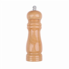 6-inch Manual Pepper Mill - Adjustable Grinder - Beechwood, Natural