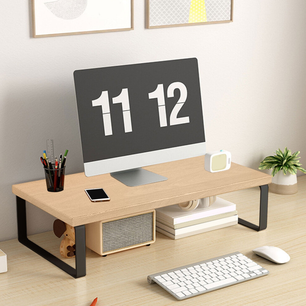Wood Monitor Riser Stand With Storage Shelf, Ergonomic Laptop Stand Compatible With All Monitors (Multicolor) 9327961912663