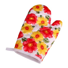 Floral Oven Mitts, Heat Resistant Non Slip Flowers Kitchen Gloves, Chef Cooking Baking Gifts for Women Bakers, Kitchen Gifts for Cooking Lover Cooks