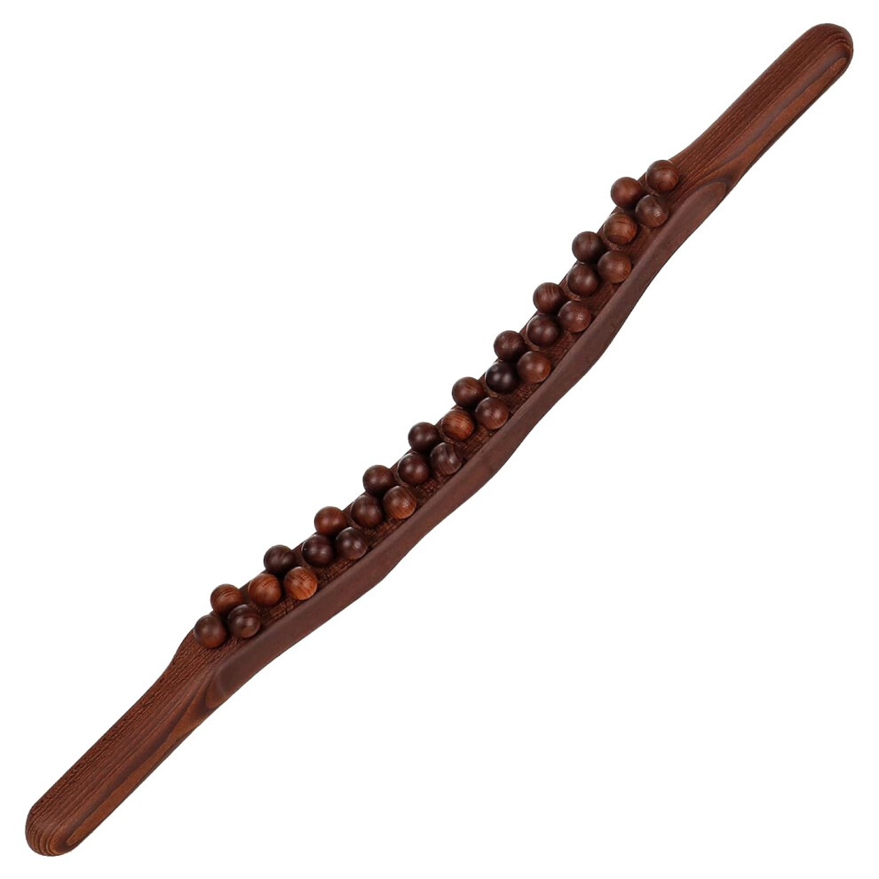 Guasha Massage Stick Tools, 37 Beads Back Massage Roller Stick, Lymphatic Drainage Massager for Body Shaping