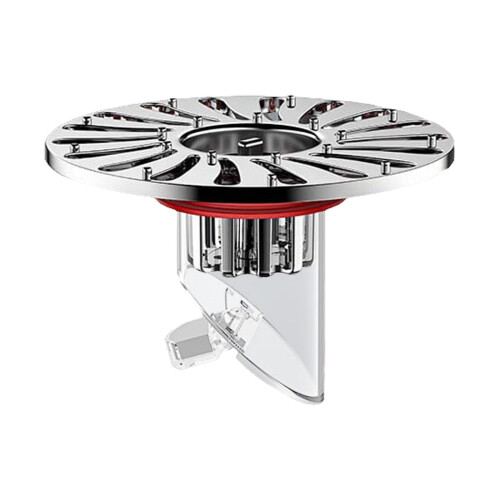 Shower Drain Backflow Preventer Large Silver Red