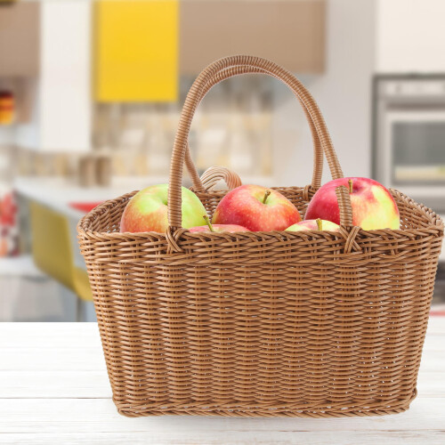 Oval Plastic Picnic Basket For Fruit Photography 1Pack 1