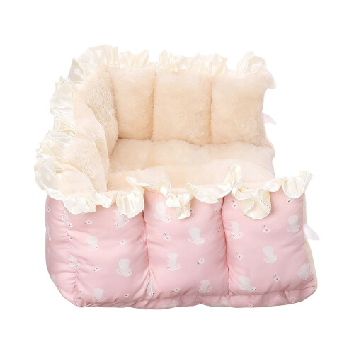 Plush Cat Bed with Non-Slip Base – 3 Sizes