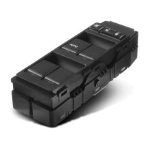 Front Left Window Switch for Dodge Caliber (2007-2010), Jeep Compass/Patriot (2007-2010), Black, Compatible with 901460/56040691AC