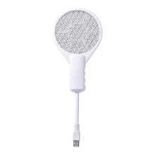 Electric Compact Bug Racket for Home Indoor Outdoor Patio White