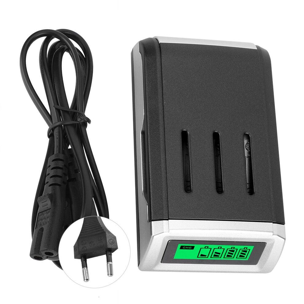 Smart Lcd Display Battery Charger Universal Rechargeable Battery Station For Aa Aaa Nimh Nicd With Discharge Mode And Overheat Overload Protection 9357860425865