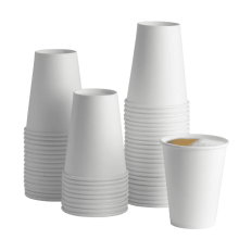 White Paper Cups 8oz Thickened Disposable 50 Pack