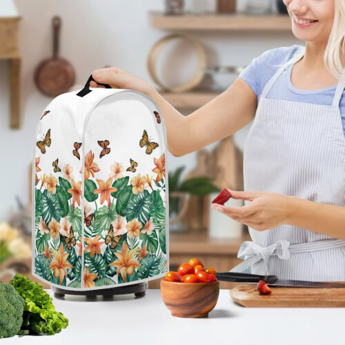 Butterfly Floral Blender Dust Cover Machine Washable 2