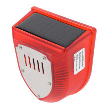 Solar Alarm Detector – 5/10/20‑Minute Timer, Dual Solar & DC Charging, High‑Efficiency Panel, Weather‑Proof ABS