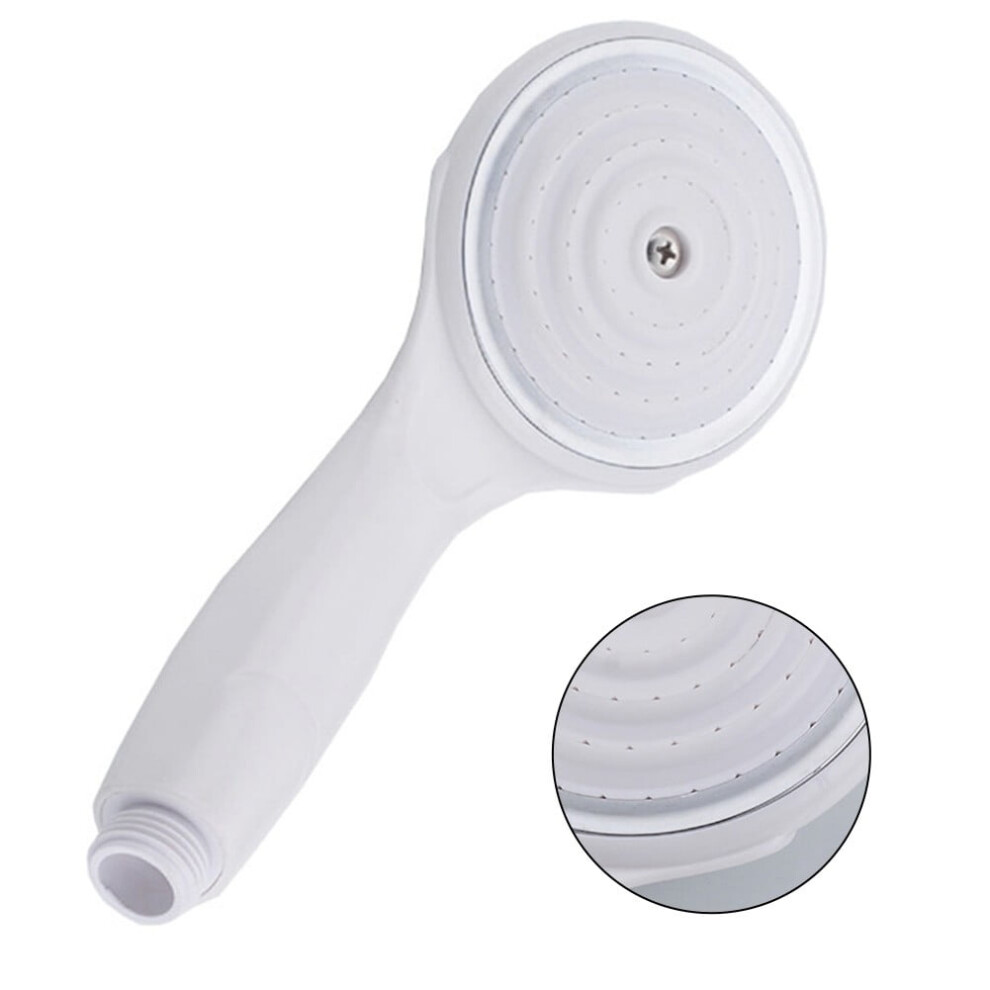 Simple White Handheld Shower Head Abs Pressurized Water-Saving Cold And Hot 9130661152624