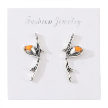 Exquisite Tree Branch Bird Pendant Earrings, Fashion Pastoral Style for Daily Wear Jewelry Accessory Playful Casual Bird-Themed Earrings