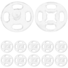 Large Sew-On Snaps Square Resin 100 Pieces