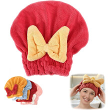 Super Absorbent Hair Towel Wrap for Wet Hair with Cute Bowtie, 2026 New Microfiber Hair Wrap Women Quick-Drying Hair Towels for Girls and Women
