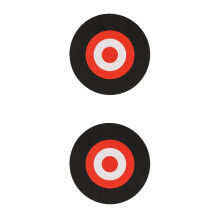 2St Zwarte Archery Targets Met Eva, Lichtgewicht En Zichtbaar