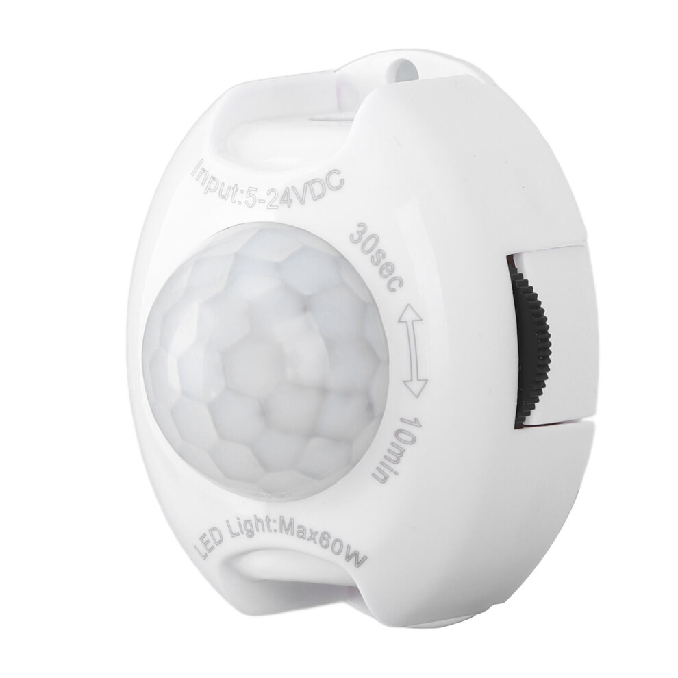 Infrared HumanâBody Induction Switch With Dc Plug, Adjustable 30Â600 S Delay, 3Â8 M Range, 5Â24 V 60 W Led Strip Sensor 9327961911444