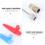 Pump Inflation Needle Kit Plastic Assorted Color Tires 2 Sets 5