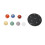 7 Stück Chakra-Steine mit Obsidianbasis - 2 cm Steine 3
