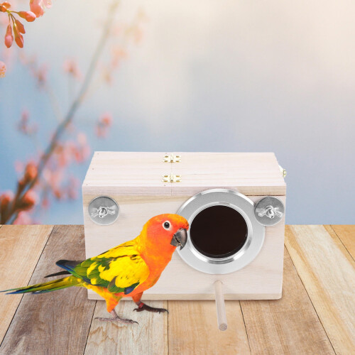 Nesting Box Wood Bird Cage Accessories Multi Aesthetic and Practical 1Pack