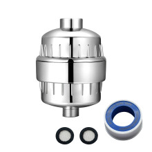 15-Stage Shower Filter Assembly – Removes Chlorine, Heavy Metals & Sediments, High Output for Hard Water, Improves Water Quality