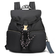 Water Resistant Nylon Fabric Mini Backpack For Women, Hollow Large Zippers Design With Anti Theft Back Pocket Lightweight Casual Daypack For Shopping