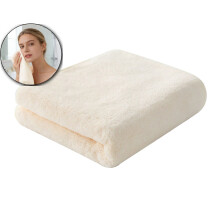 Coral Velvet Face Towel – 28.35 x 13.78 in Thickened, Ultra-Soft & Highly Absorbent Polyester Washcloth for Adults, Quick-Drying with Hanging Loop