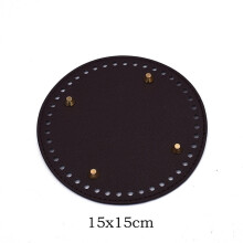 15*15cm Round Bottom For Knitted Bag PU Leather Bag Base With Holes DIY Handmade Bag Bottom Crochet Bag Bottom Accessories