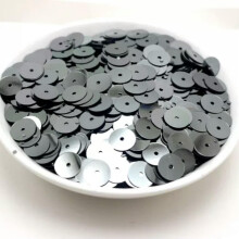 60Gram 5mm 6mm 8mm 10mm 12mm Flat Round Loose Sequins Paillettes sewing Wedding-3000pcs 8mm-Gray