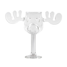 Large Elk Antler Glass Wine Glass Dual Height Tall & Short Foot Design, Christmas Decor for Cozy Home Wine Moments