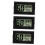 3Pcs Indoor Thermometer Hygrometer ABS Black 5
