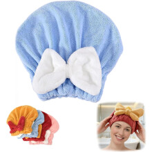 Super Absorbent Hair Towel Wrap for Wet Hair with Cute Bowtie, 2026 New Microfiber Hair Wrap Women Quick-Drying Hair Towels for Girls and Women
