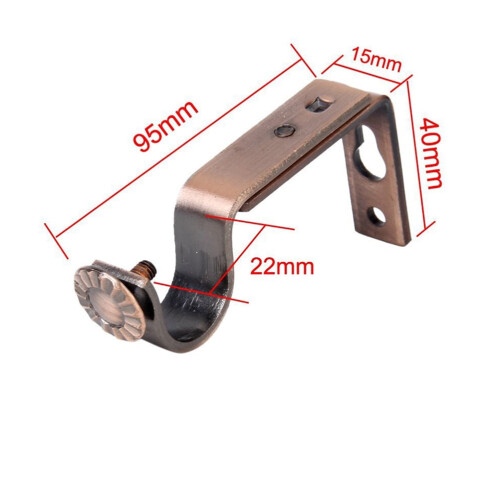 4 Pcs Curtain Rod Bracket Brackets for Curtains Wall-mounted Pole 1