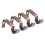 4 Pcs Curtain Rod Bracket Brackets for Curtains Wall-mounted Pole 4