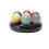 7 Stück Chakra-Steine mit Obsidianbasis - 2 cm Steine 8