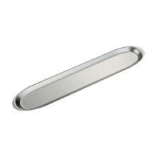 Rustproof Striped Serving Platter Stainless Steel Dining Plate Narrow Pattern Dish For Parties Picnics