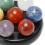7 Stück Chakra-Steine mit Obsidianbasis - 2 cm Steine 9