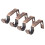 4 Pcs Curtain Rod Bracket Brackets for Curtains Wall-mounted Pole 8