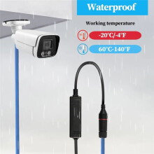 Waterproof Gigabit 48V to 24V PoE Converter, IEEE802.3 Af/At,100/1000Mbps PoE to 24V Adapter for Power Passive 24V Board