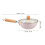 Iron Frying Pan Induction Compatible Pink Wooden Handle 1 2
