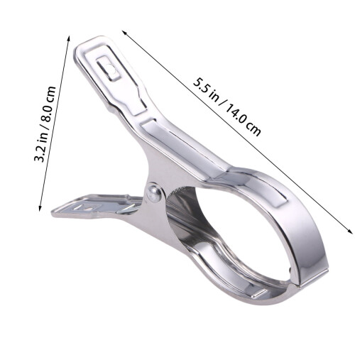 Quilt Drying Clothes Clip Silver 2Pcs 5.8X3.5X0.8In 1