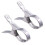 Quilt Drying Clothes Clip Silver 2Pcs 5.8X3.5X0.8In 5