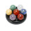 7 Stück Chakra-Steine mit Obsidianbasis - 2 cm Steine 14