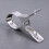 Quilt Drying Clothes Clip Silver 2Pcs 5.8X3.5X0.8In 8