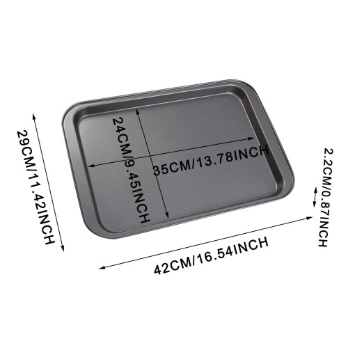 Nonstick Cookie Sheet Pans Baking Trays for Kitchen Cooking with Inside Outside Coating Durable Easy Clean 1